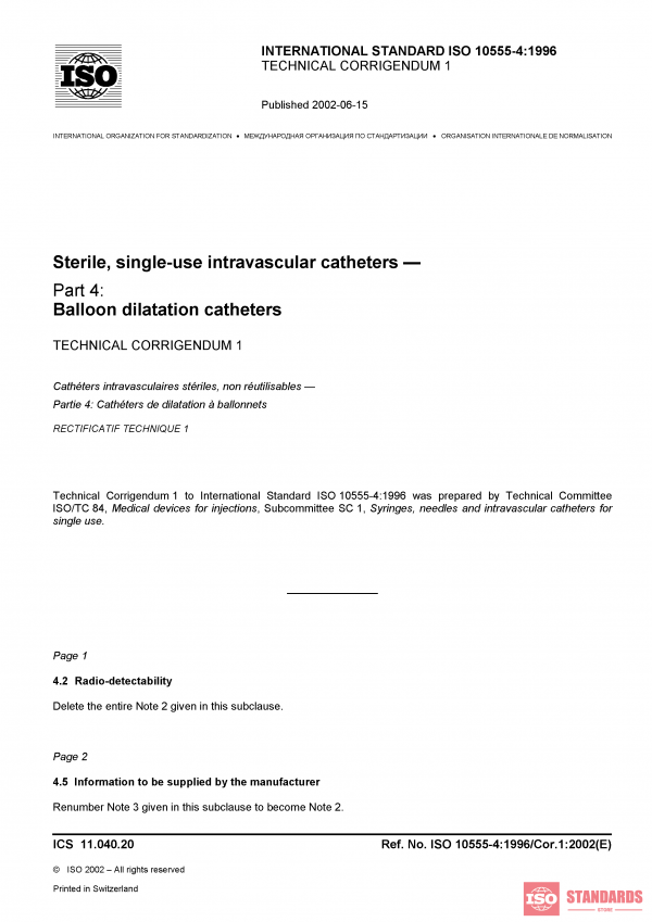 ISO 10555-4:1996/Cor 1:2002 PDF
