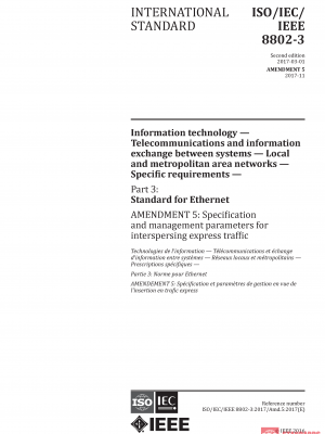 ISO/IEC/IEEE 8802-3:2017/Amd 5:2017 PDF