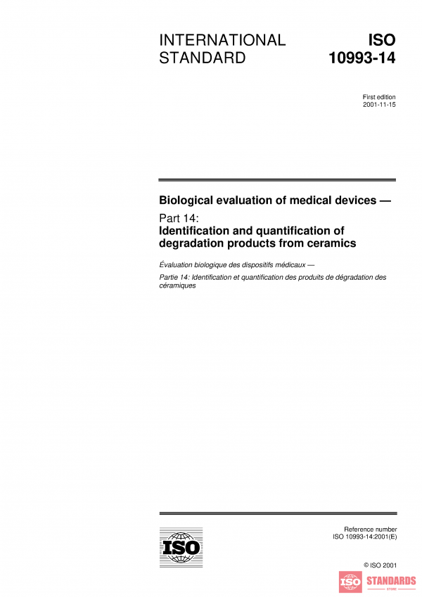 ISO 10993-14:2001 PDF