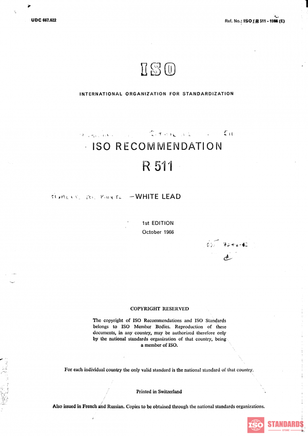 ISO/R 511:1966 PDF