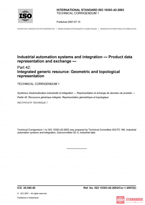 ISO 10303-42:2003/Cor 1:2007 PDF