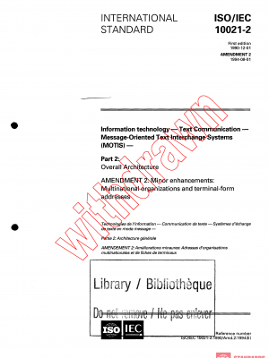 ISO/IEC 10021-2:1990/AMD2:1994 PDF