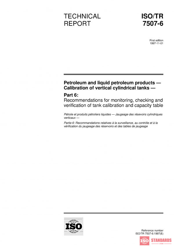 ISO/TR 7507-6:1997 PDF