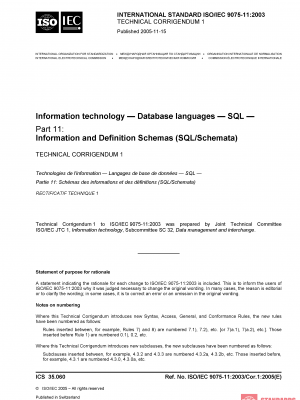 ISO/IEC 9075-11:2003/Cor 1:2005 PDF