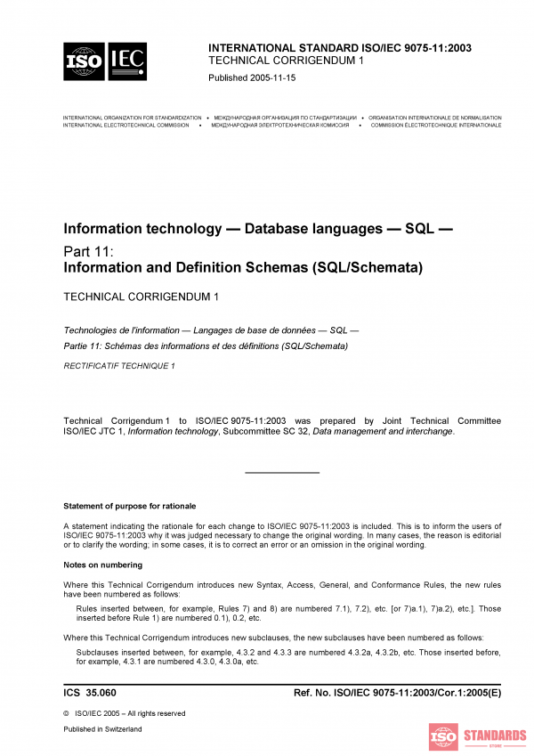 ISO/IEC 9075-11:2003/Cor 1:2005 PDF